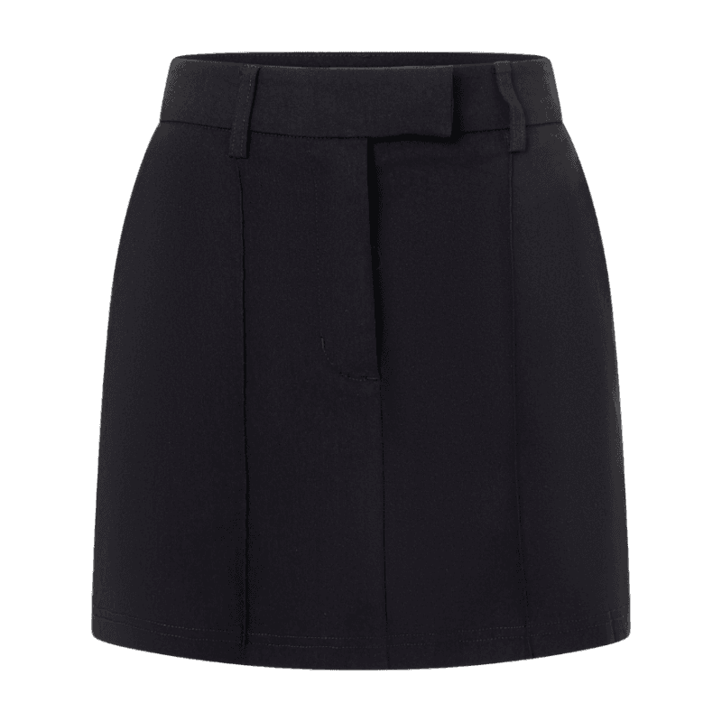 Short Saia em Bengaline com Friso Preto