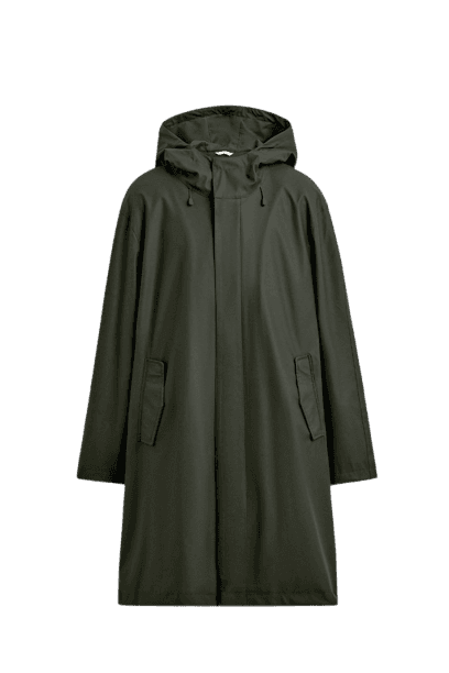 Parka com Efeito de Caucho com Capuz