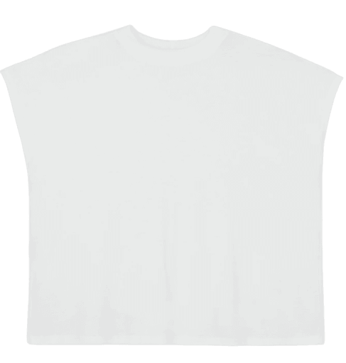 Blusa Básica Em Ribana E Sem Cava Curve & Plus Size Off White