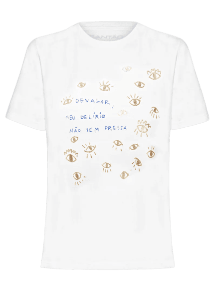 Camiseta Feminina Classic Devagar Branco Cantão