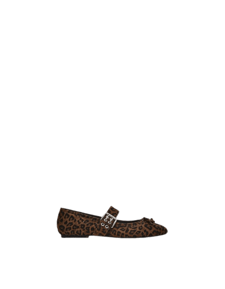 SAPATILHA COM FIVELA LEOPARDO