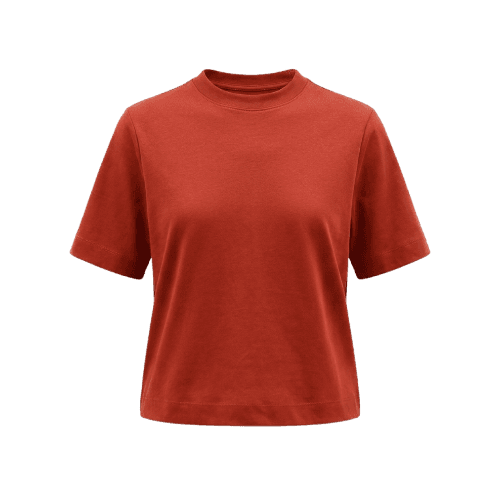 Camiseta Básica Feminina de Algodão Peruano Laranja