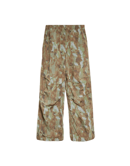 Calça parachute técnica estampada