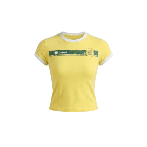 Mini Tee Amarela Brasil Guaraná