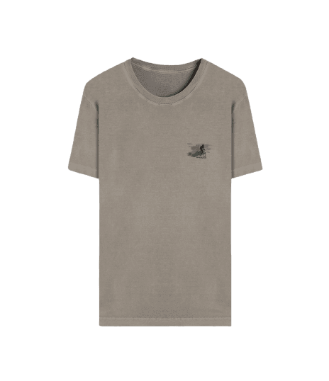 T-Shirt Mm Washed Mountain Bike Peito Castor
