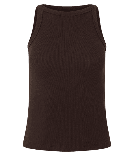Blusa Regata Canelada em Ribana de Algodão