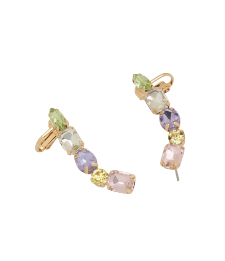 Brincos Ear Cuff com Aplicação de Mini Pedras