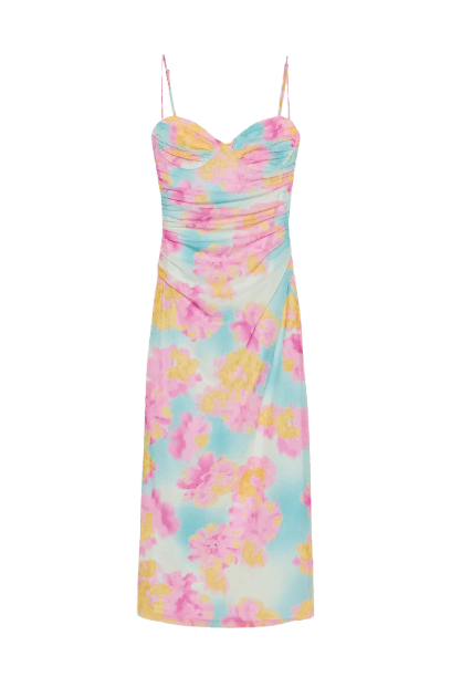 VESTIDO MIDI TULE ESTAMPADO