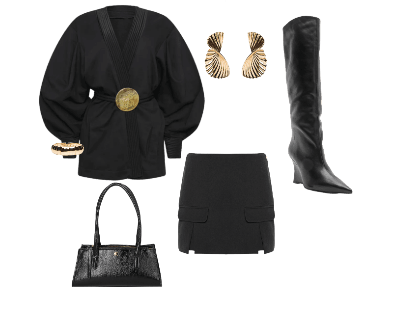 Look Dramático para Festa com amigos