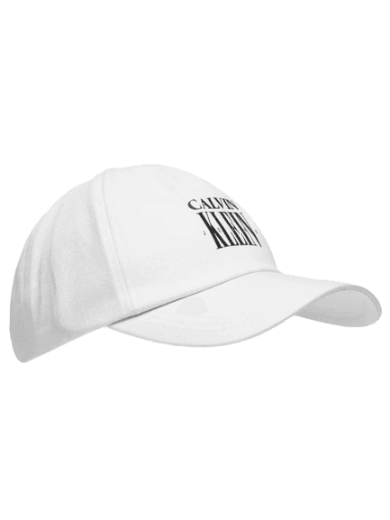 Boné Masculino CKJ 5 Gomos Logo Serif Font Branco Calvin Klein Jeans