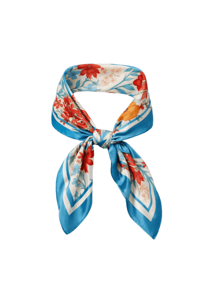 LENÇO ESTAMPADO COM FLORES