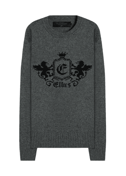 Tricot Snug Emblem Sweater Cinza Medio