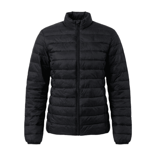 jaqueta puffer feminina gola alta preta