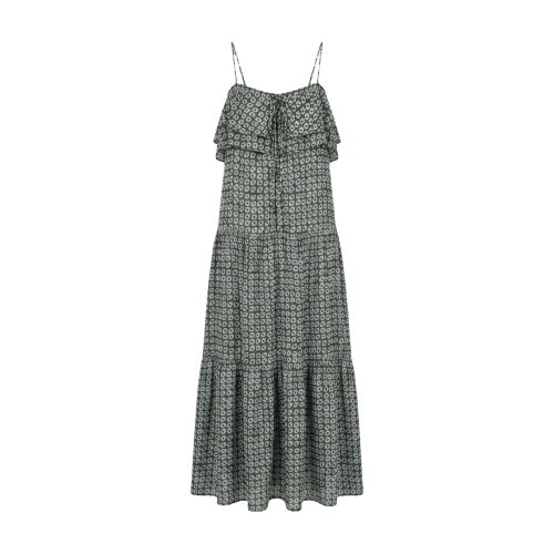 Vestido Midi Camadas Estampado