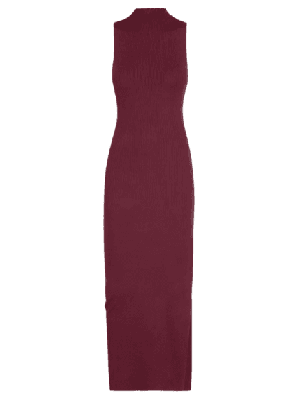 Vestido Midi Feminino Em Tricot Vermelho Market 33