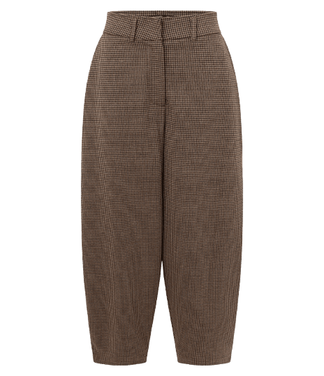 Calça Barrel com Estampa Xadrez