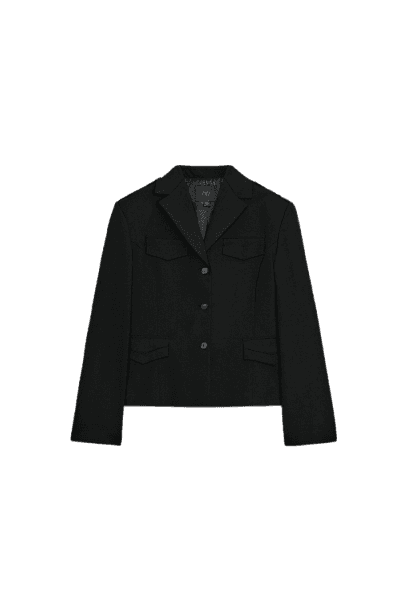 Blazer Curto com Lapelas