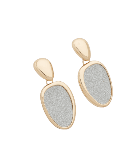 Brinco Médio Metalizado com Revestimento Brilhante Dourado