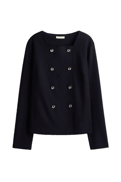 Cardigan com abotoamento duplo
