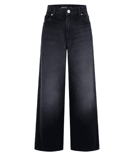 Calça Wide Leg em Jeans com Cós Passante
