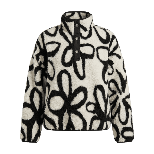 Blusa Oversized Manga Longa Pelinhos Flores