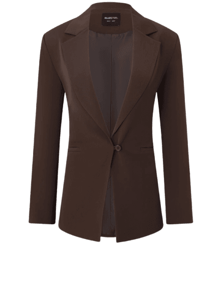 Blazer Alfaiatado Com Amarração Nas Costas Marrom