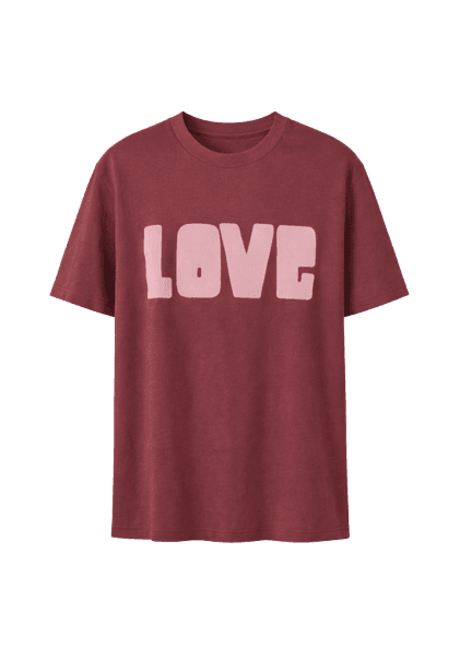 T-Shirt De Malha Fun Love Vermelho Wing