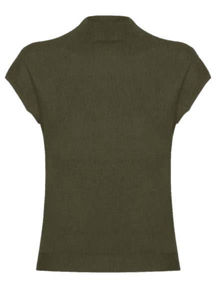 Blusa Feminina Manga Japonesa Em Tricot Verde '2Essential