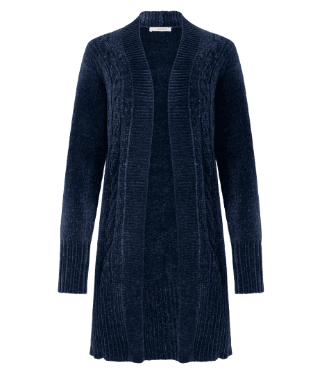 Cardigan Alongado em Tricô Texturizado