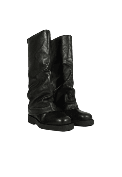 Bota Keira Cano Longo Couro Preta - Schutz