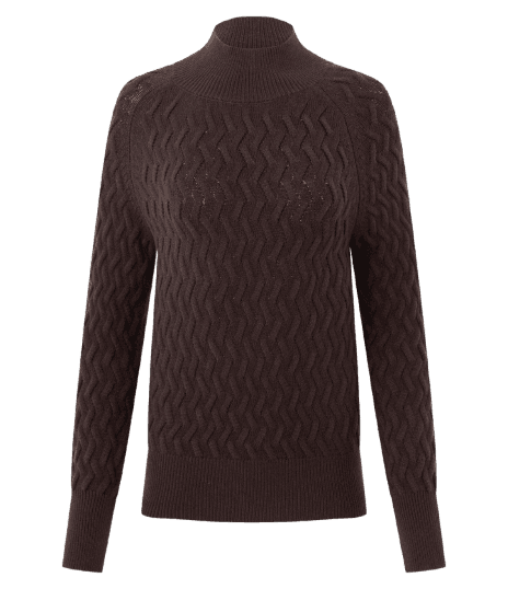 Suéter em Tricô com Textura Zig Zag
