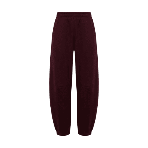 Calça Barrel de Moletom Bordô