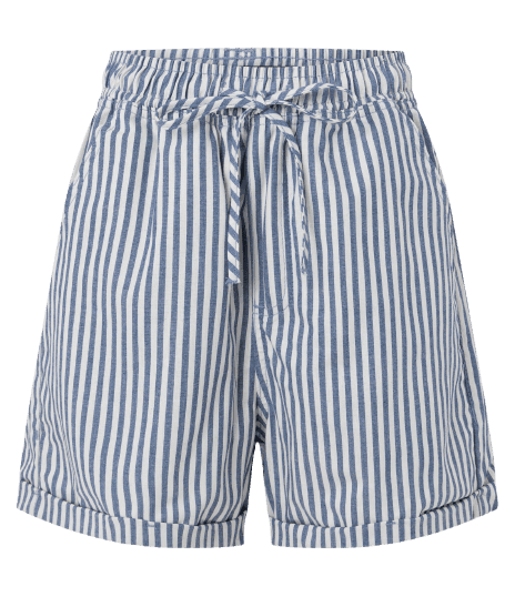Short Runner em Jeans com Cós Elástico e Amarração