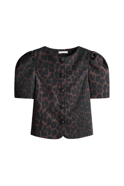 Blusa com mangas bufantes