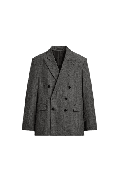 BLAZER DE TERNO COM ESTRUTURA ESPIGA COM LÃ