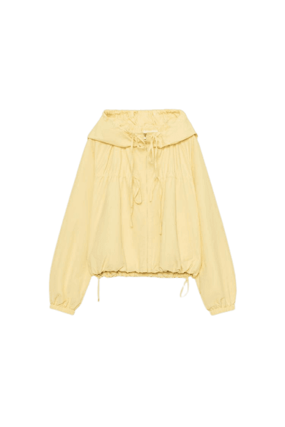 JAQUETA DE NYLON COM LAÇOS