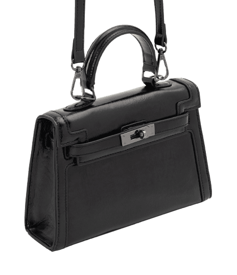 Bolsa Transversal Estruturada em PU com Alça Ajustável