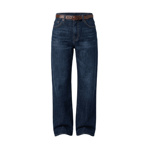 Calça jeans feminina wide slim com cinto - denim escuro | Pool Jeans