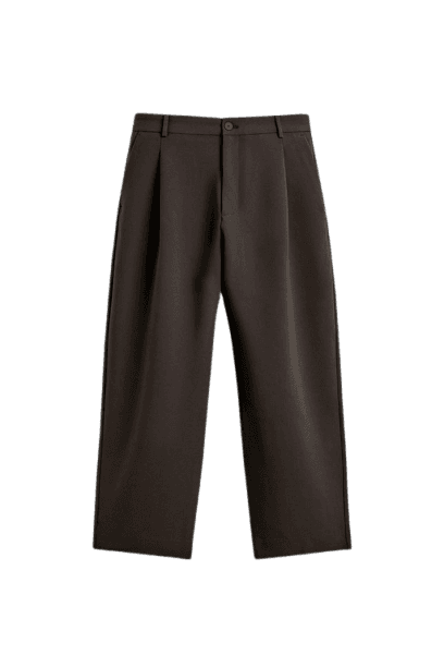 CALÇA RELAXED FIT COM PREGAS