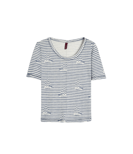 Blusa Siena Estampa Sailer Stripes Lb Marinho