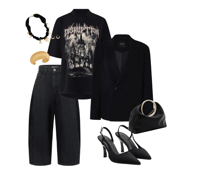 Look Dramático para Festa com amigos