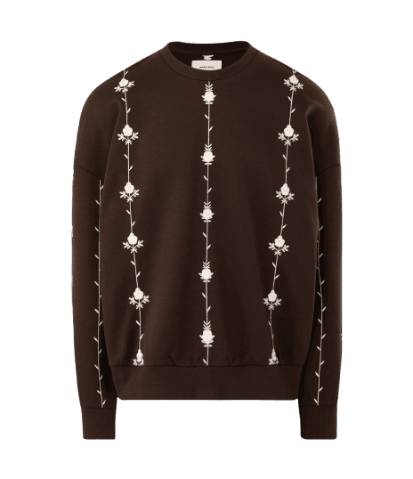 Suéter em Algodão com Bordado Floral