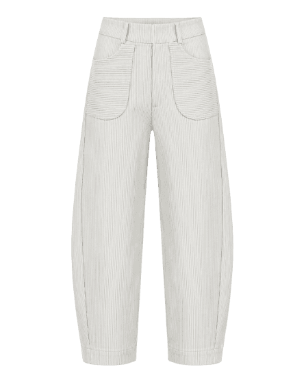 Calça Barrel Listrada Alana
