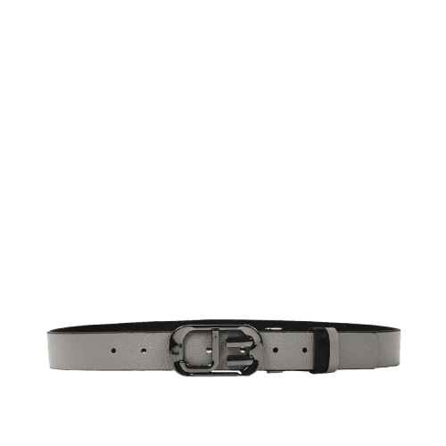 Cinto Reversivel Cinza Calcário Preto Jb Couro