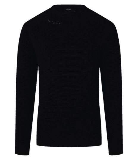 Suéter Em Malha Com Textura Xadrez Grid Preto