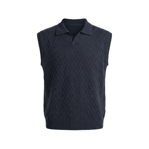 colete tricô polo box