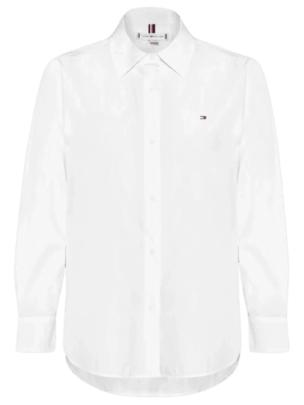 Camisa Feminina Poplin Easy Fit Shirt Branco Tommy Hilfiger