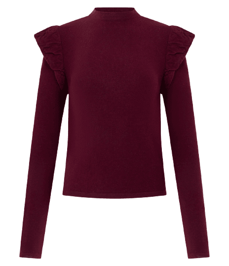 Blusa Regular em Tricô com Detalhe nos Ombros