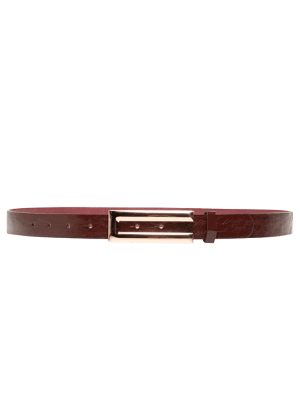 Cinto Feminino Com Fivela Retangular Vermelho Market 33 MV6LC154_MARSALA