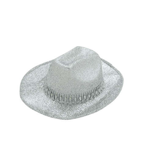 Chapéu Metalizado com Aplicações Prata
